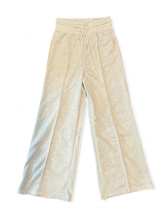 SHEIN Pants - SHEIN EZwear Light Gray Wide Leg Joggers Drawstring Elastic Waist NWT Size M